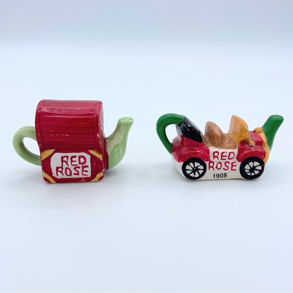 Vintage Wade Red Rose Tea Miniature Teapot Figurines Collectibles Car Toy Chest - Picture 13 of 16